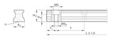 Bosch-Rexroth KSA-015-SNS-H R160510331 Ball Guide Rail, 1000mm Long