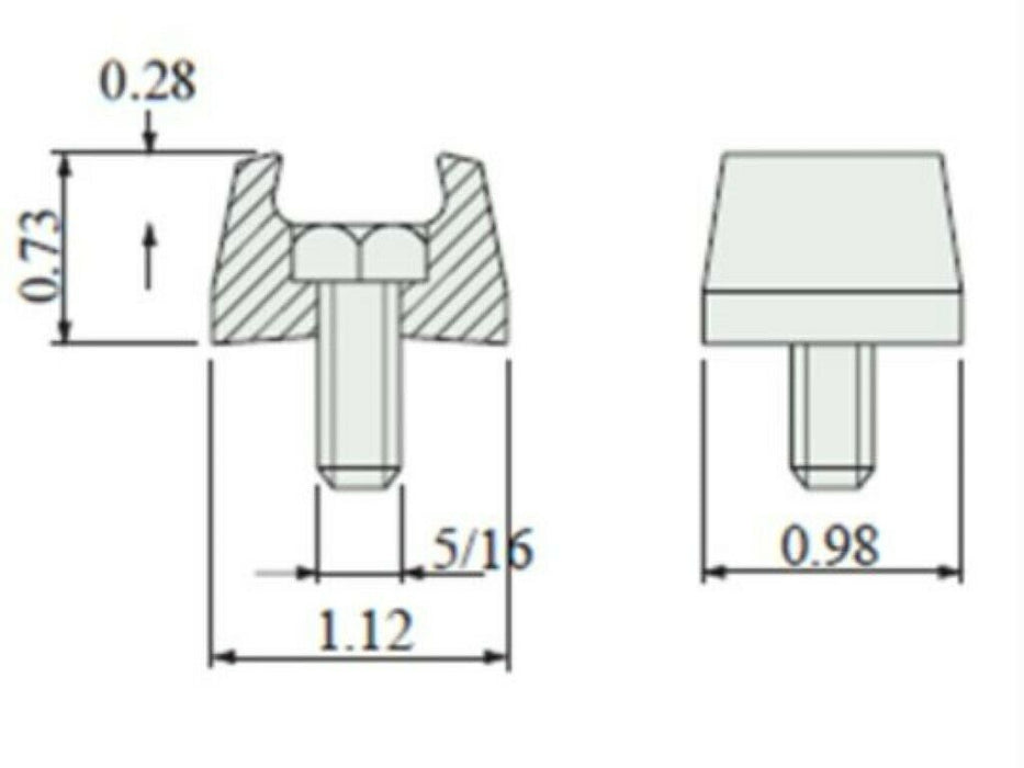 Plastic Compression Clamp 275-664151 For Guide Rail, Sold By Unit