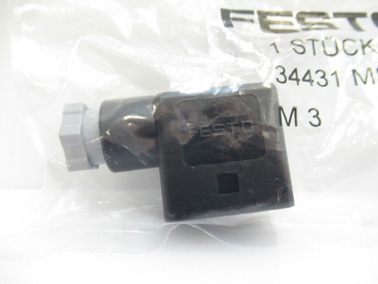 Festo 34431 MSSD-F Plug Socket Angled Rectangular Design, MSF 3-Pin