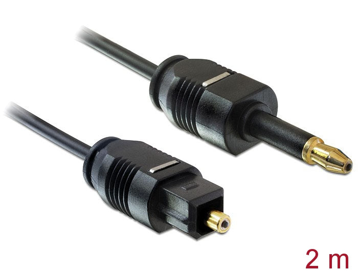 Delock 82876 Cable Toslink Standard Male > Toslink Mini 3.5 Mm Male 2 M