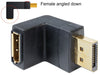 Delock 65382 Adapter Displayport Male > Displayport Female Angled Down