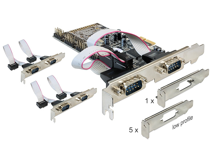 Delock 89347 Pci Express X1 Card To 6 X Serial