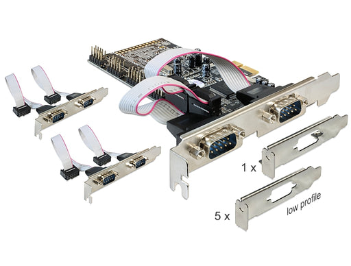 Delock 89347 Pci Express X1 Card To 6 X Serial