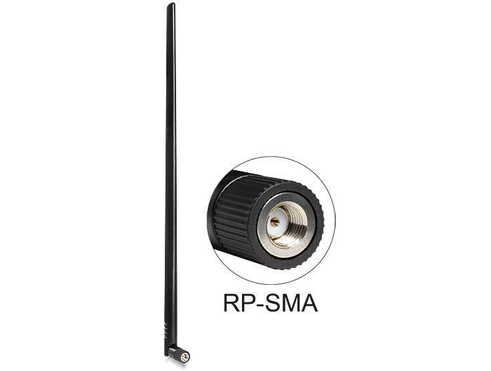 Delock 88450 Wlan 802.11 B/G/N Antenna Rp-Sma Plug 9 Dbi Omnidirectional