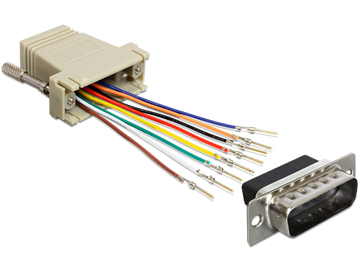 Delock 65432 D-Sub 15 Pin Male > Rj45 Female Assembly Kit