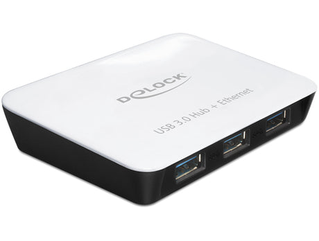 Delock 62431 Usb 3.0 Hub 3 Port + 1 Port Gigabit Lan 10/100/1000 Mbps