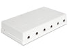 Delock 86227 Keystone Surface Mounted Box 6 Port