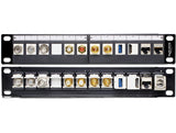 Delock 43259 10″ Keystone Patch Panel 12 Port Black