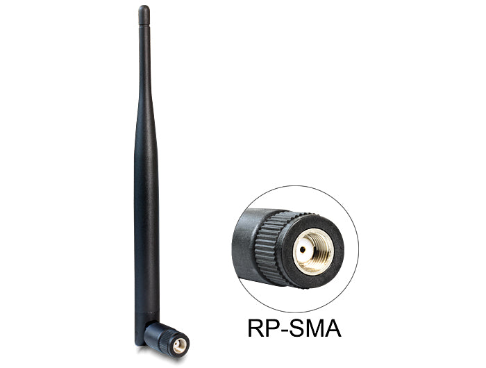 Delock 88396 Wlan 802.11 B/G/N Antenna Rp-Sma Plug 5 Dbi Omnidirectional