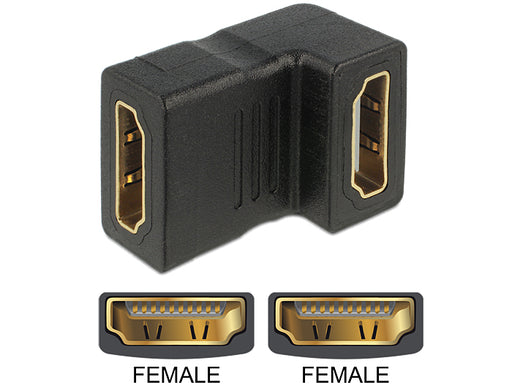 Delock 65075 Adapter Hdmi Female To Hdmi Female 90° Down