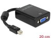 Delock 65256 Adapter Mini Displayport 1.2 Male > Vga Female Black