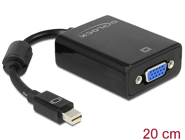 Delock 65256 Adapter Mini Displayport 1.2 Male > Vga Female Black