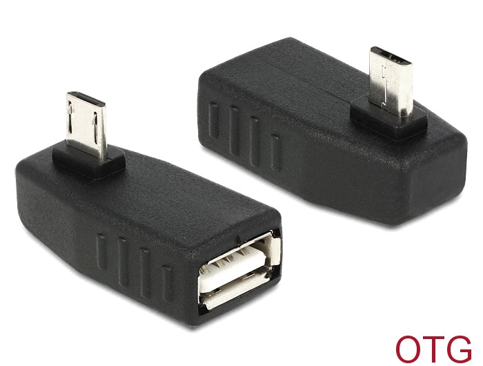 Delock 65474 Adapter Usb Micro-B Male > Usb 2.0-A Female Otg 90° Angled