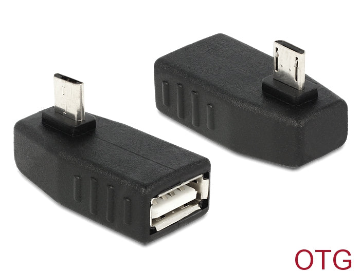 Delock 65473 Adapter Usb Micro-B Male > Usb 2.0-A Female Otg 270° Angled