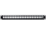 Delock 43277 19″ Keystone Patch Panel 24 Port Black