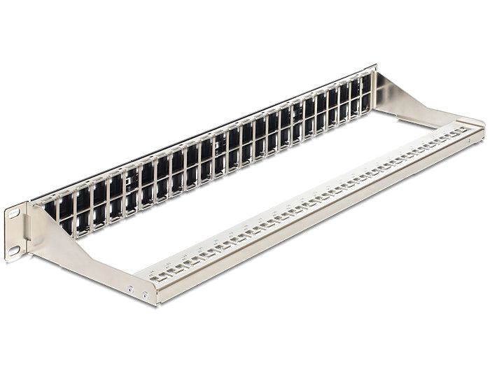 Delock 43280 19″ Keystone Patch Panel 48 Port 1 U Black