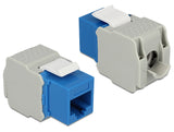 Delock 86343 Keystone Module Rj45 Jack > Lsa Cat.6 Utp Blue