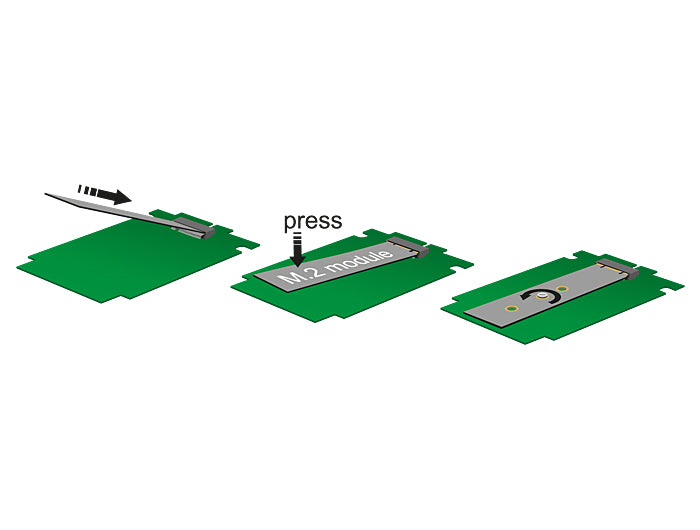 Delock 62544 2.5″ Converter Sata 22 Pin > 1 X M.2 Key B - 7 Mm