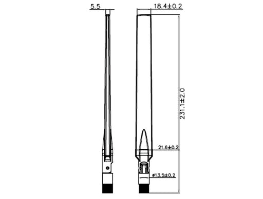 Delock 88899 Wlan 802.11 Ac/A/H/B/G/N Antenna Rp-Sma Plug 5 - 7 Dbi