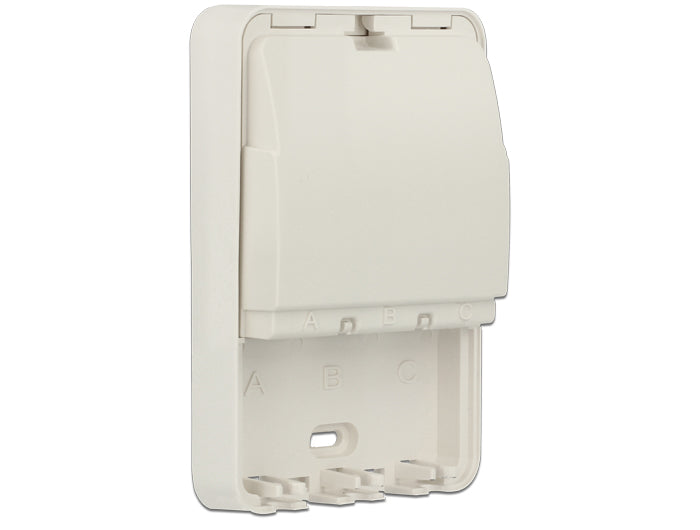 Delock 86262 Keystone Surface Mounted Box 3 Port Closed