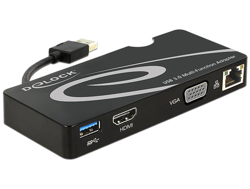 Delock 62461 Adapter Usb 3.0 To Hdmi / Vga + Gigabit Lan + Usb 3.0