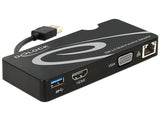 Delock 62461 Adapter Usb 3.0 To Hdmi / Vga + Gigabit Lan + Usb 3.0