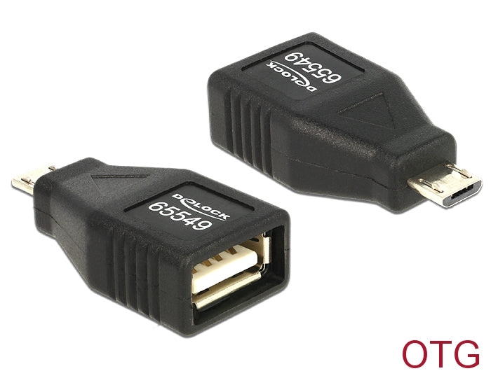 Delock 65549 Adapter Usb Micro B Male > Usb 2.0 Female Otg Full Covered