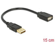 Delock 82457 Extension Cable Usb 2.0 A-A 15 Cm Male / Female