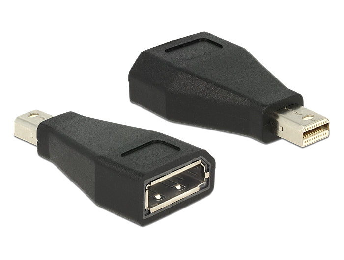 Delock 65238 Adapter Mini Displayport 1.2 Male > Displayport Female Black