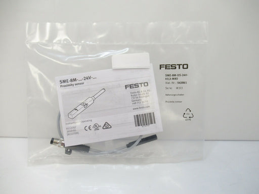 Festo SME-8M-DS-24V-K-0.3-M8D 543861 Proximity Sensor For T-Slot Serie: M313