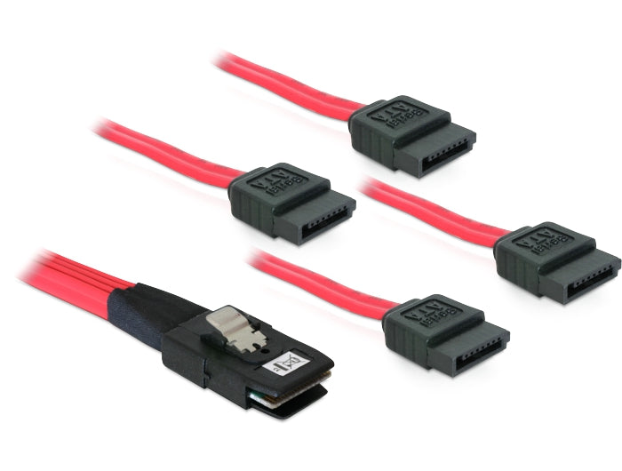 Delock 83074 Cable Mini Sas Sff-8087 > 4 X Sata 7 Pin 1 M