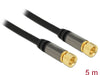 Delock 88921 Antenna Cable F Plug > F Plug Rg-6/U 5 M Black