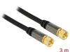 Delock 88920 Antenna Cable F Plug > F Plug Rg-6/U 3 M Black