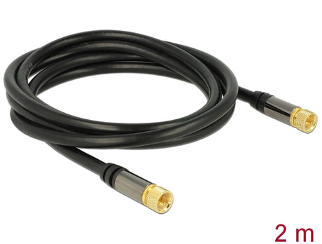 Delock 88919 Antenna Cable F Plug > F Plug Rg-6/U 2 M Black