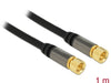 Delock 88918 Antenna Cable F Plug > F Plug Rg-6/U 1 M Black