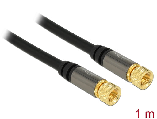 Delock 88918 Antenna Cable F Plug > F Plug Rg-6/U 1 M Black