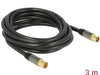 Delock 88924 Antenna Cable Iec Plug > Iec Jack Rg-6/U 3 M Black