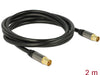 Delock 88923 Antenna Cable Iec Plug > Iec Jack Rg-6/U 2 M Black