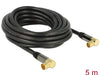 Delock 88917 Antenna Cable Iec Plug Angled > Iec Jack Angled Rg-6/U 5 M Black