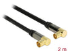 Delock 88865 Antenna Cable Iec Plug Angled > Iec Jack Angled Rg-6/U 2 M Black