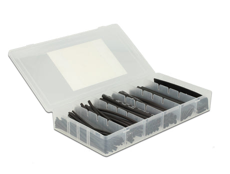 Delock 86271 Heat Shrink Tube Box 100 Pieces Black