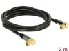 Delock 88865 Antenna Cable Iec Plug Angled > Iec Jack Angled Rg-6/U 2 M Black