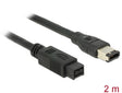 Delock 82596 Cable Firewire 9 Pin Male > 6 Pin Male 2 M