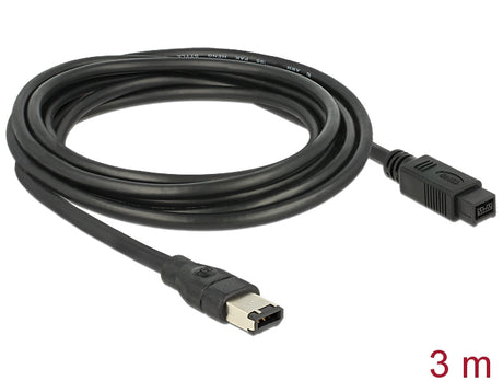 Delock 82597 Cable Firewire 9 Pin Male > 6 Pin Male 3 M