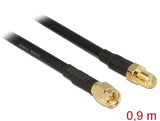 Delock 88930 Antenna Cable Sma Plug > Sma Jack Cfd/Rf200 0.9 M Low Loss