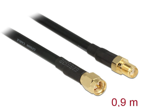 Delock 88930 Antenna Cable Sma Plug > Sma Jack Cfd/Rf200 0.9 M Low Loss