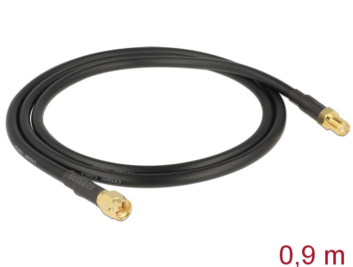 Delock 88930 Antenna Cable Sma Plug > Sma Jack Cfd/Rf200 0.9 M Low Loss