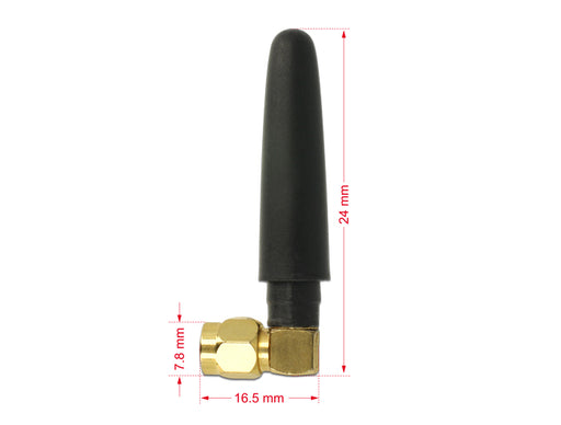 Delock 88915 Ism 433 Mhz Antenna Sma 1 Dbi Omnidirectional Rubber Black