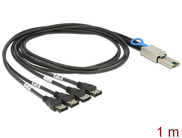 Delock 83064 Cable Mini Sas Sff-8088 > 4 X Esata 1 M