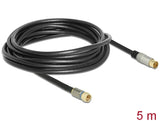 Delock 88962 Antenna Cable F Plug > Iec Jack Rg-6/U Quad Shield 5 M